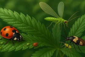 Полезные насекомые на плантации каннабиса: невидимая охрана от тли и гусениц